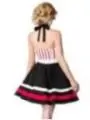 Neckholder-Kleid schwarz/rot/weiß von Belsira kaufen - Fesselliebe