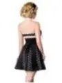 Godet-Kleid mit Schleife schwarz/weiß von Belsira