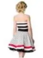 Trägerloses Kleid weiß/schwarz/rot von Belsira kaufen - Fesselliebe