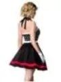 Neckholder Kleid schwarz/weiß/rot von Belsira
