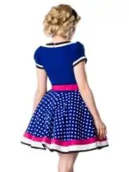 Kleid mit Gürtel blau/rosa/weiß von Belsira kaufen - Fesselliebe