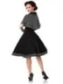 Swing-Kleid mit Cape schwarz/weiß von Belsira