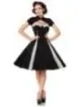 Vintage-Kleid mit Bolero schwarz/weiß von Belsira