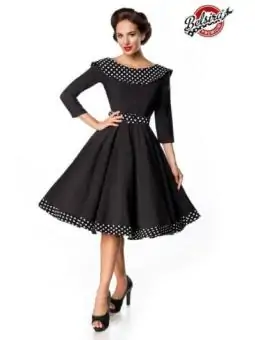 Belsira Premium Swing-Kleid schwarz/weiß von Belsira kaufen - Fesselliebe