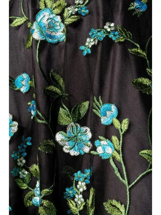 Belsira Premium Vintage Blumenkleid schwarz/blau von Belsira