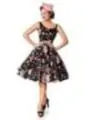 Belsira Premium Vintage Blumenkleid schwarz/rosa von Belsira