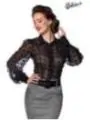 Vintage-Bluse schwarz von Belsira