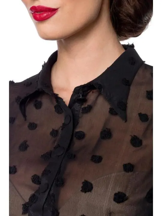 Vintage-Bluse schwarz von Belsira