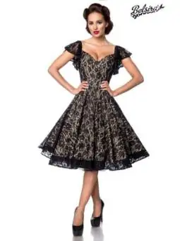 Vintage-Kleid mit Bolero schwarz/weiß von Belsira