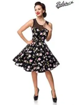 Kleid mit Dots schwarz/rosa von Belsira kaufen - Fesselliebe