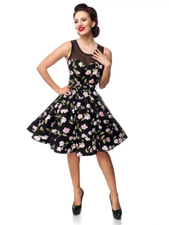 Kleid mit Dots schwarz/rosa von Belsira