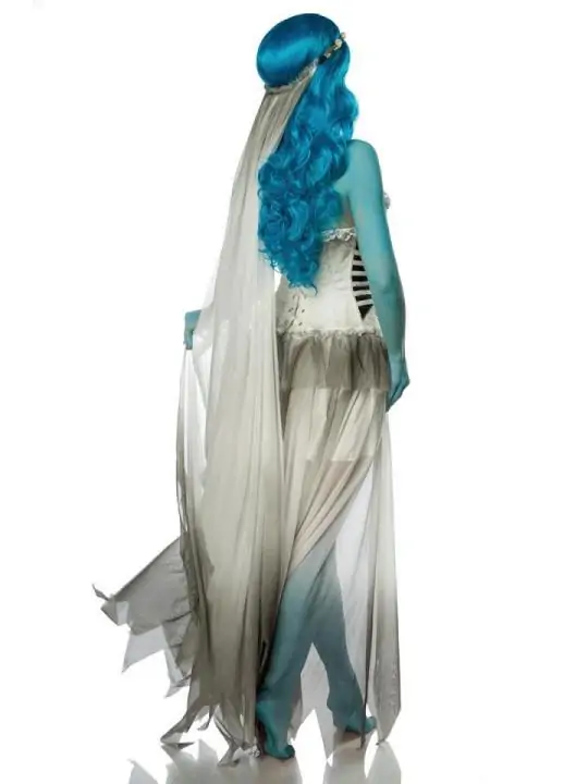 Skeleton Bride Kostüm weiß/blau von Mask Paradise