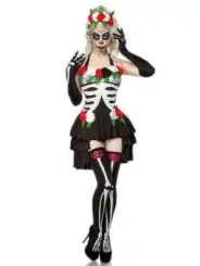 Day of the Dead Kostüm: Mexican Skeleton schwarz/weiß von Mask Paradise kaufen - Fesselliebe