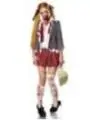 Zombiekostüm: Zombie Schoolgirl grau/rot/weiß von Mask Paradise