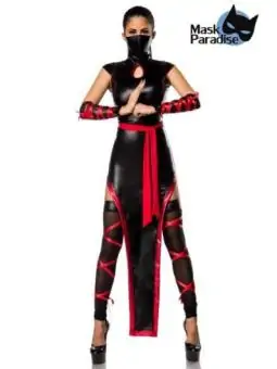Ninjakostüm: Hot Ninja schwarz/rot von Mask Paradise kaufen - Fesselliebe