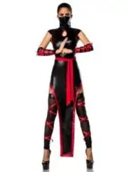 Ninjakostüm: Hot Ninja schwarz/rot von Mask Paradise kaufen - Fesselliebe