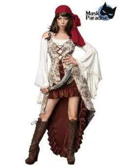 Piraten-Mittelalterkleid weiß