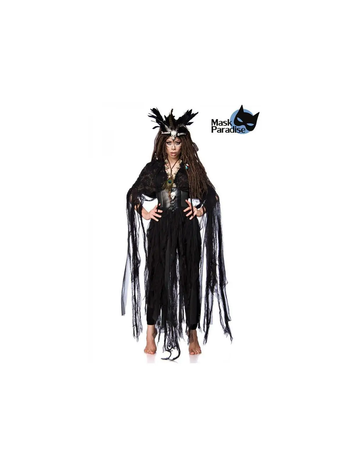 Voodoo-Hexenkostüm: Voodoo Witch schwarz von Mask Paradise kaufen - Fesselliebe