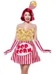 Popcorn Girl rot/weiß von Mask Paradise kaufen - Fesselliebe