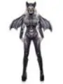 Skull Bat Lady (Komplettset) schwarz/grau von Mask Paradise