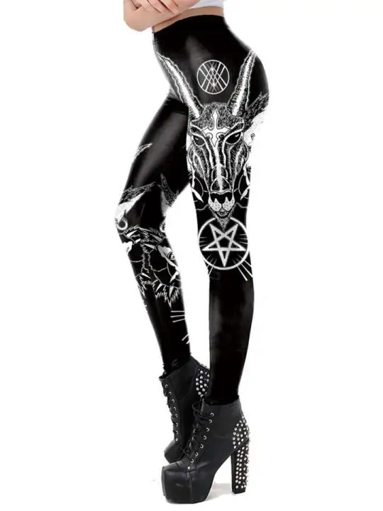 Devil leggings schwarz von Ocultica