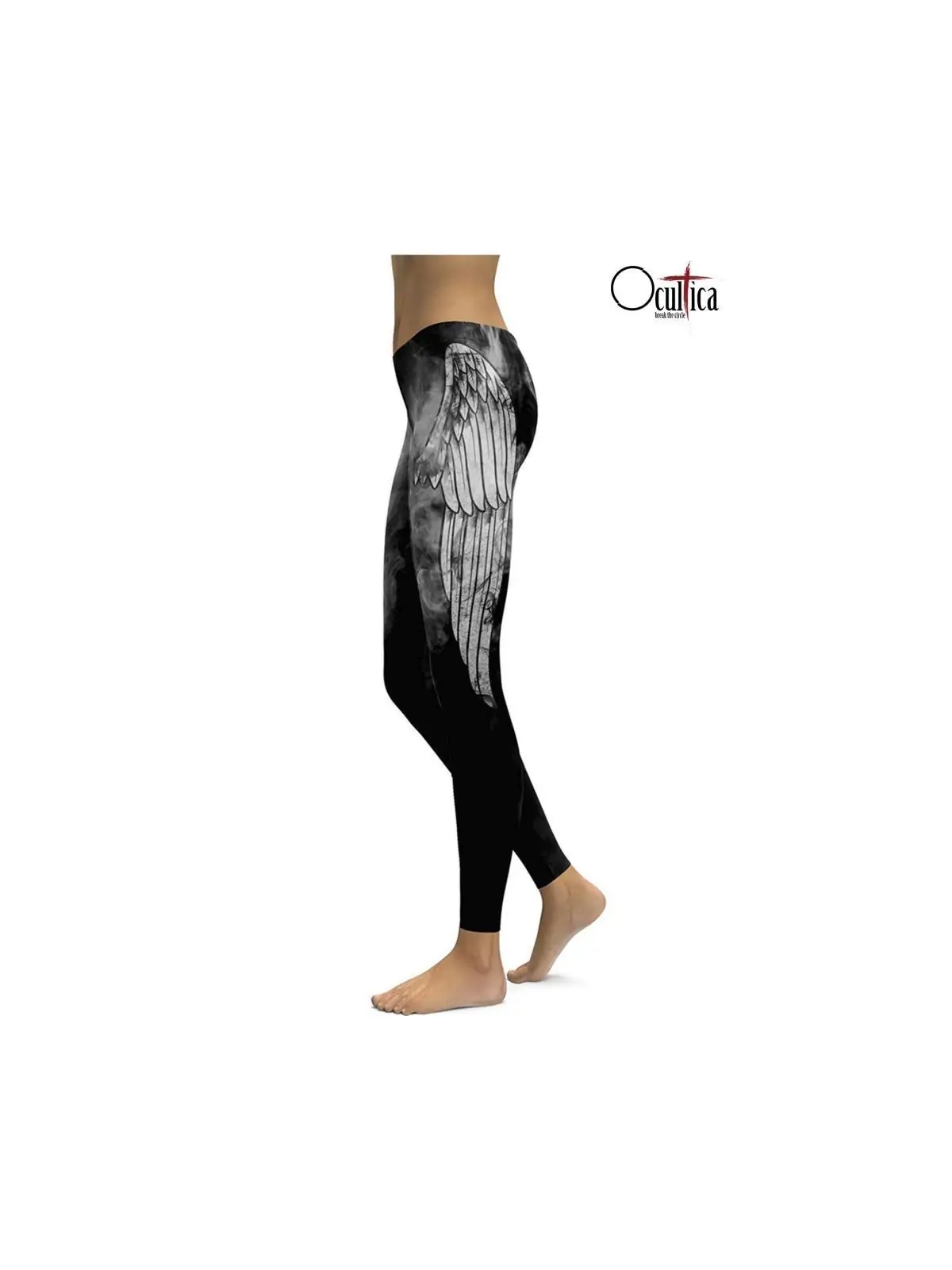 winged Leggings schwarz von Ocultica