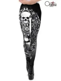 Skull Leggings schwarz von Ocultica