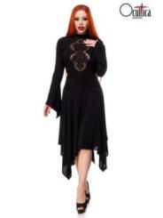 Kleid mit Spitzeneinsatz schwarz von Ocultica
