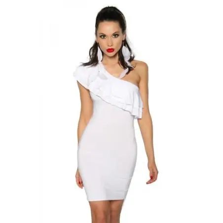Voilant-Kleid weiß