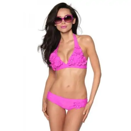 Blümchen-Bikini pink