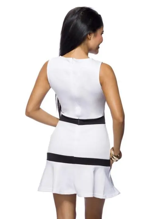 Kleid weiß/schwarz
