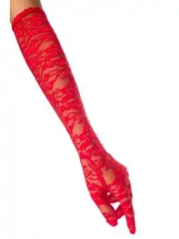 Spitzenhandschuhe lang rot kaufen - Fesselliebe