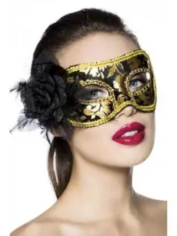 Maske schwarz/gold kaufen - Fesselliebe