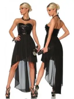 Abendkleid mit Pailletten schwarz kaufen - Fesselliebe