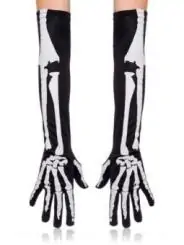 Skeletthandschuhe schwarz/weiß kaufen - Fesselliebe