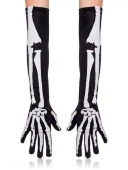 Skeletthandschuhe schwarz/weiß