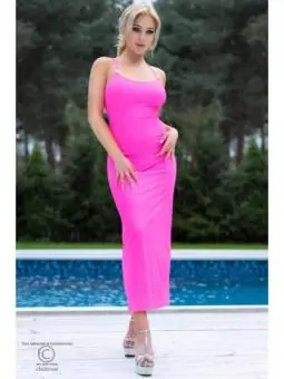 Langes Kleid Cr4379 Hot Pink von Chilirose kaufen - Fesselliebe