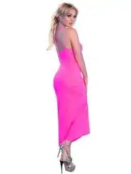 Langes Kleid Cr4379 Hot Pink von Chilirose