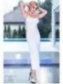 Langes Kleid Cr4379 Weiß von Chilirose