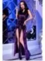 Kleid mit Kapuze Cr4302 Violett von Chilirose
