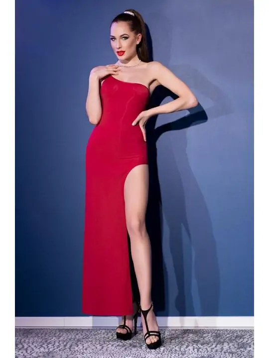Langes Kleid Cr4443 Rot von Chilirose