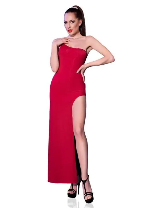 Langes Kleid Cr4443 Rot von Chilirose