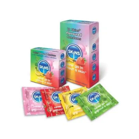 Skins Kondome mit Geschmack 12 Stück von Skins kaufen - Fesselliebe