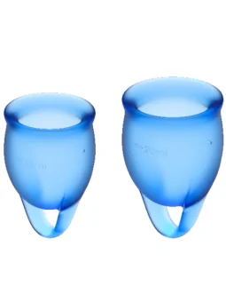 Menstruationstassen Blau 15 + 20ml Fassungsvermögen von Satisfyer Menstrual Cups kaufen - Fesselliebe