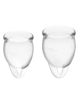 Menstruationstassen Transparent 15 + 20ml Fassungsvermögen von Satisfyer Menstrual Cups kaufen - Fesselliebe