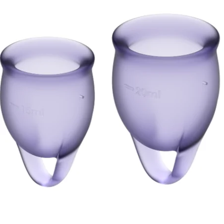 Menstruationstassen Lila 15 + 20ml Fassungsvermögen von Satisfyer Menstrual Cups kaufen - Fesselliebe