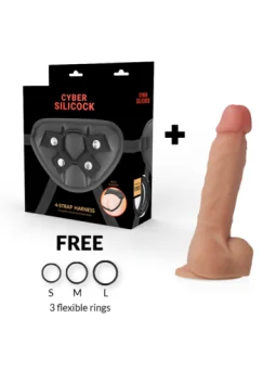 Strap-On Ansel mit 3 Gratis Ringen von Cyber Silicock kaufen - Fesselliebe