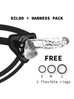 Harness + Klarer Dildo mit Hoden 20cm X 4.5cm von X Ray kaufen - Fesselliebe