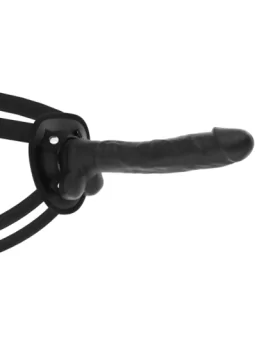 Harness + beweglicher Silikondildo 24 cm schwarz von Cock Miller kaufen - Fesselliebe