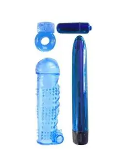 Blaues Set für Paare mit Penisring, Penishülle und Vibratoren von Classix kaufen - Fesselliebe